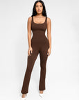 Seamless Sculpting Sleeveless Flared Jumpsuit