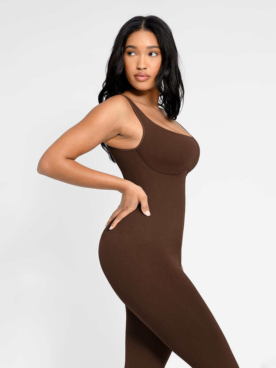 Seamless Sculpting Sleeveless Flared Jumpsuit