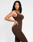 Seamless Sculpting Sleeveless Flared Jumpsuit