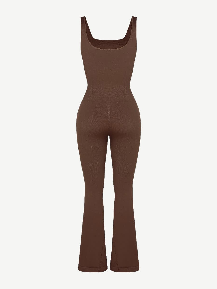 Seamless Sculpting Sleeveless Flared Jumpsuit