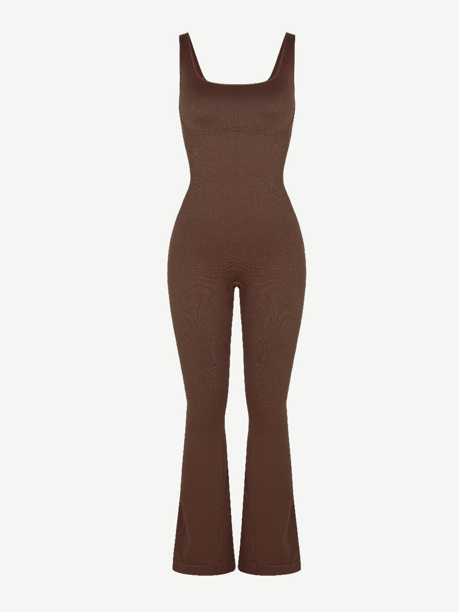 Seamless Sculpting Sleeveless Flared Jumpsuit