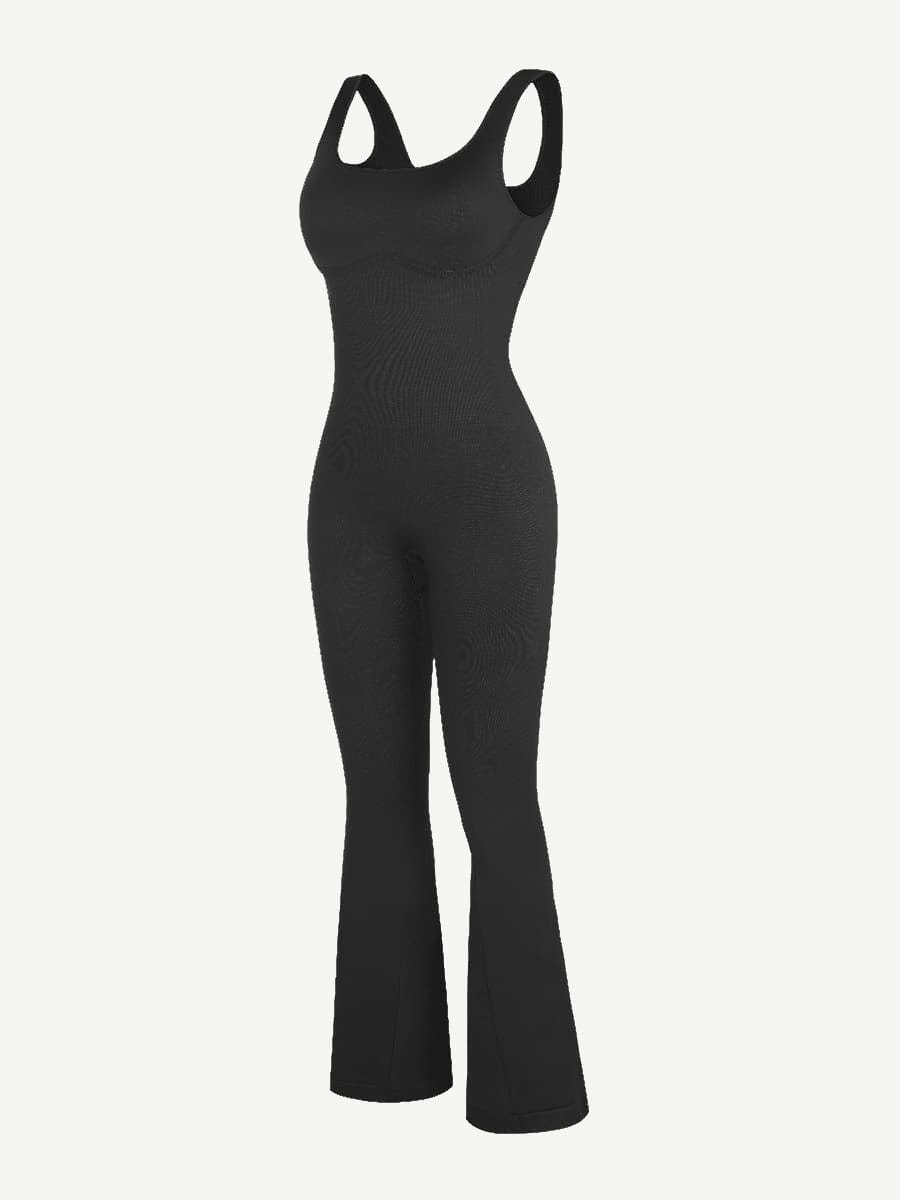 Seamless Sculpting Sleeveless Flared Jumpsuit
