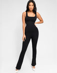 Seamless Sculpting Sleeveless Flared Jumpsuit