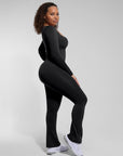 Square-Neck Seamless Sculpting Full-Length Jumpsuit