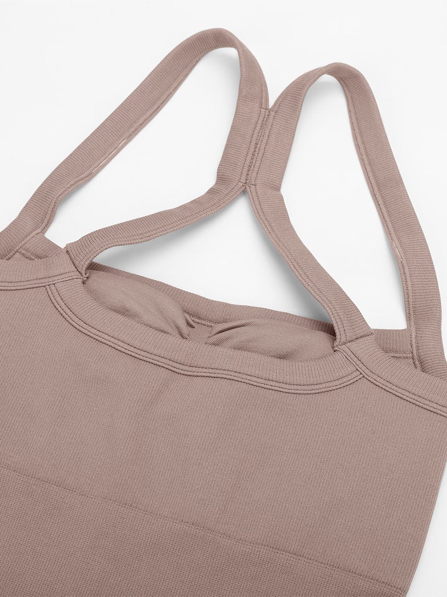 Seamless Sculpting Full-Length Jumpsuit with Cross-Back Straps