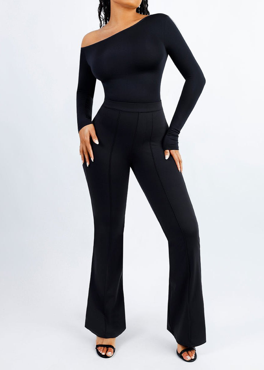 Theresa Flare Pants – High-Waisted Tummy Control Pants with Built-In Shapewear