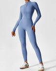 Contour Zip Long-Sleeve Performance Jumpsuit