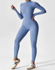 Contour Zip Long-Sleeve Performance Jumpsuit