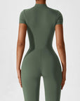 Contour Zip Long-Sleeve Performance Jumpsuit