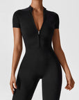 Contour Zip Long-Sleeve Performance Jumpsuit