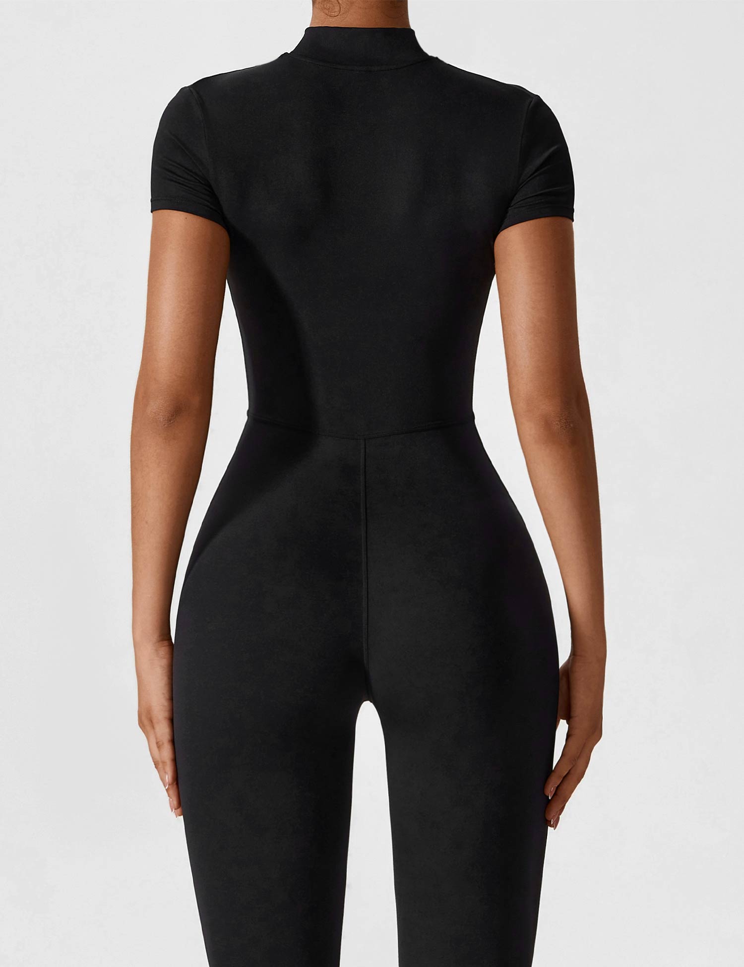 Contour Zip Long-Sleeve Performance Jumpsuit