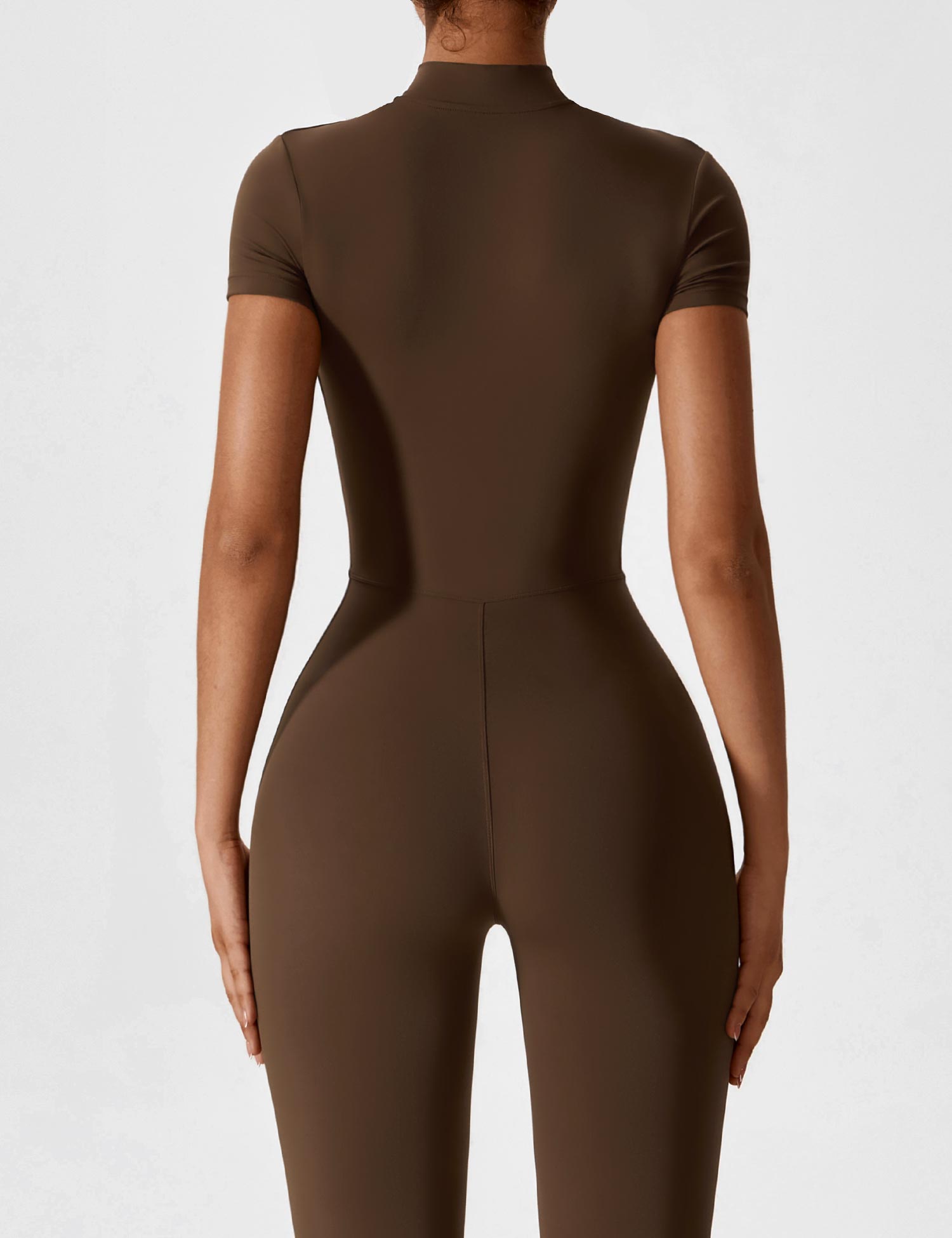 Contour Zip Long-Sleeve Performance Jumpsuit