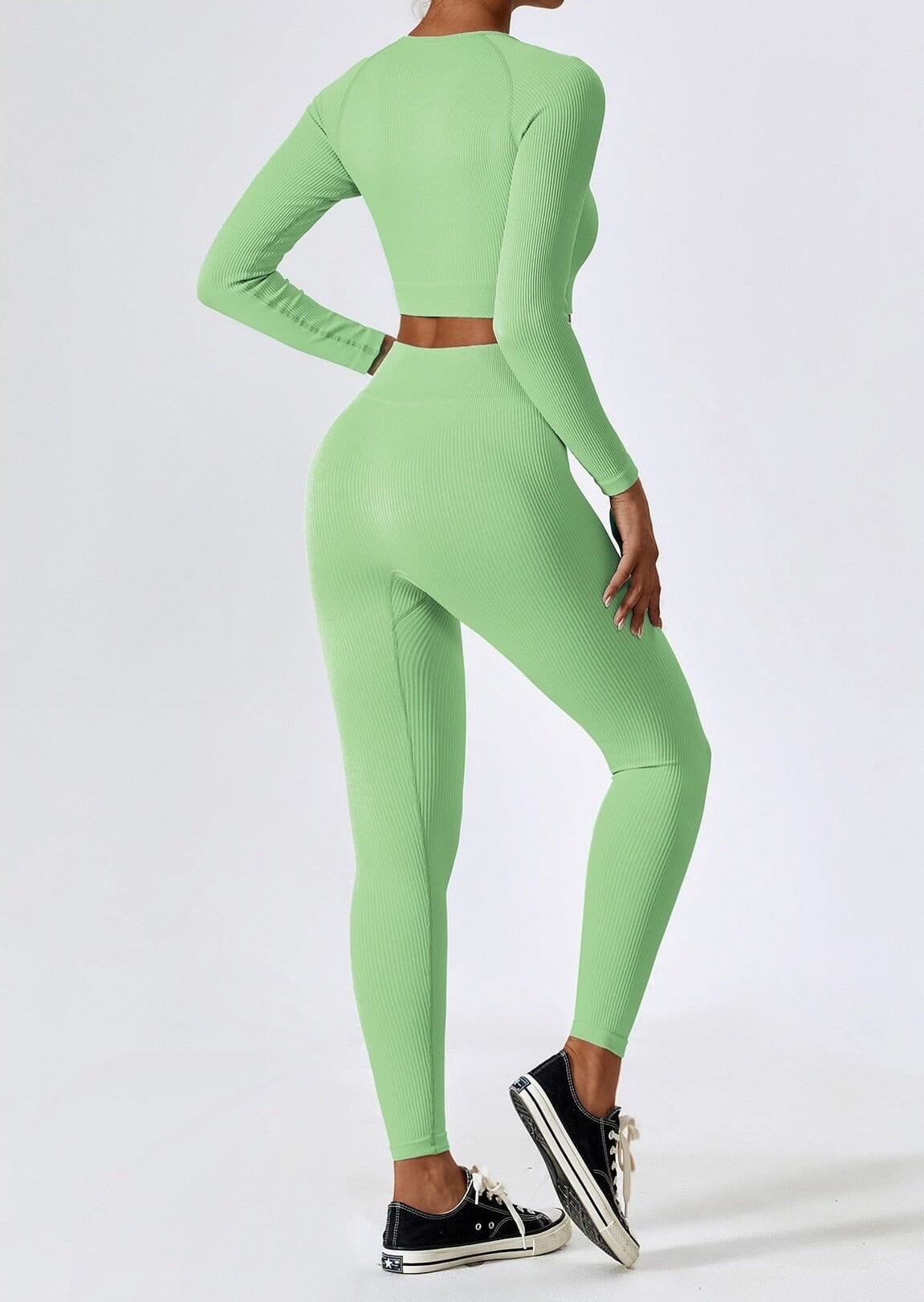 Ribbed Seamless Sculpting Long-Sleeve Set