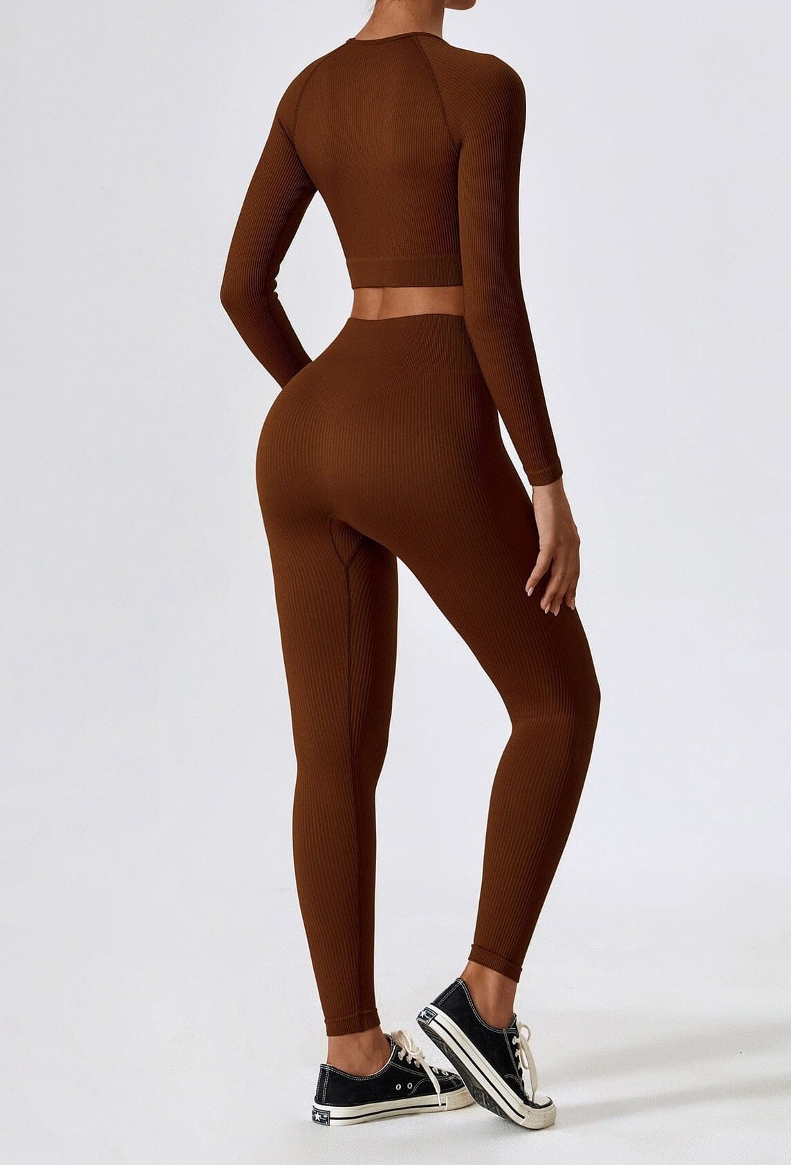 Ribbed Seamless Sculpting Long-Sleeve Set
